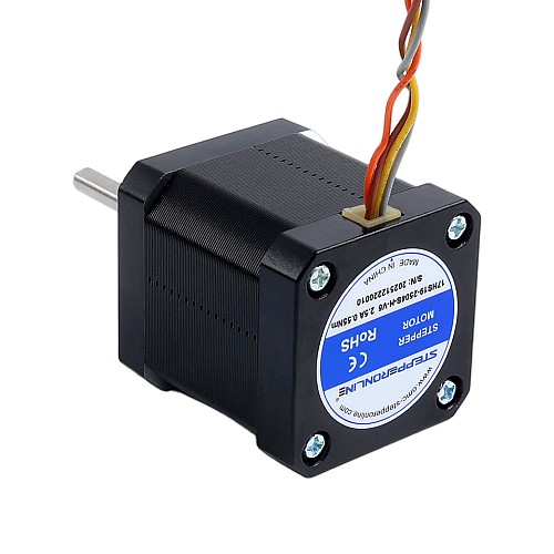 Nema 17 High Temp Stepper Motor 55Ncm(77.93oz.in) 38mm Φ5mm D-cut Shaft Insulation Class H 180C & JST-XH Connector - 17HS19-2504S-H-V6 | StepperOnline UK
