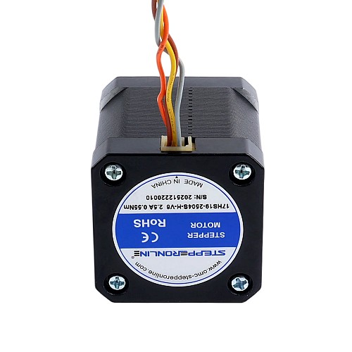 Nema 17 High Temp Stepper Motor 55Ncm(77.93oz.in) 38mm Φ5mm D-cut Shaft Insulation Class H 180C & JST-XH Connector - 17HS19-2504S-H-V6 | StepperOnline UK