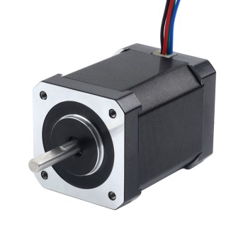 Dual Shaft Nema 17 Bipolar 1.8deg 76Ncm(107.62oz.in) 2.1A 42x42x60mm 4 Wires