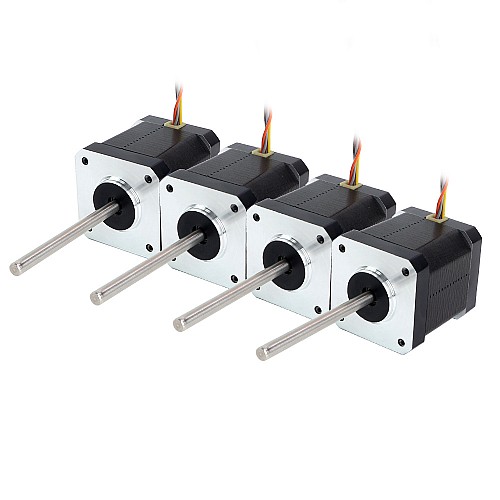 4pcs Nema 17 High Temp Stepper Motor 55Ncm(77.93oz.in) 55mm Round Shaft Insulation Class H 180C - 4-17HS19-2504S-H-V1 | StepperOnline UK