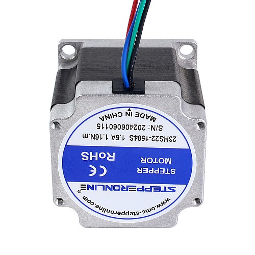 Nema 23 Stepper Motor Bipolar 1.8deg 1.16Nm(164.3oz.in) 1.5A 57x57x56mm with 165mm Cable & Molex Connector - 23HS22-1504S-C14 | StepperOnline UK