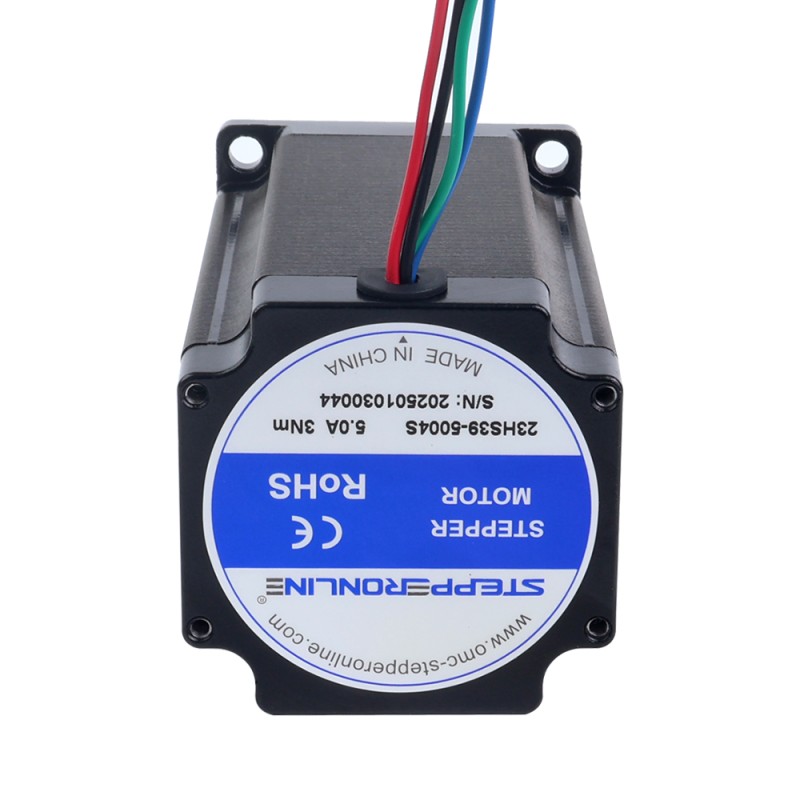 Nema 23 Stepper Motor Bipolar 1.8deg 3.00Nm(424.83oz.in) 5.0A 57x57x100mm 4 Wires - 23HS39-5004S | StepperOnline UK