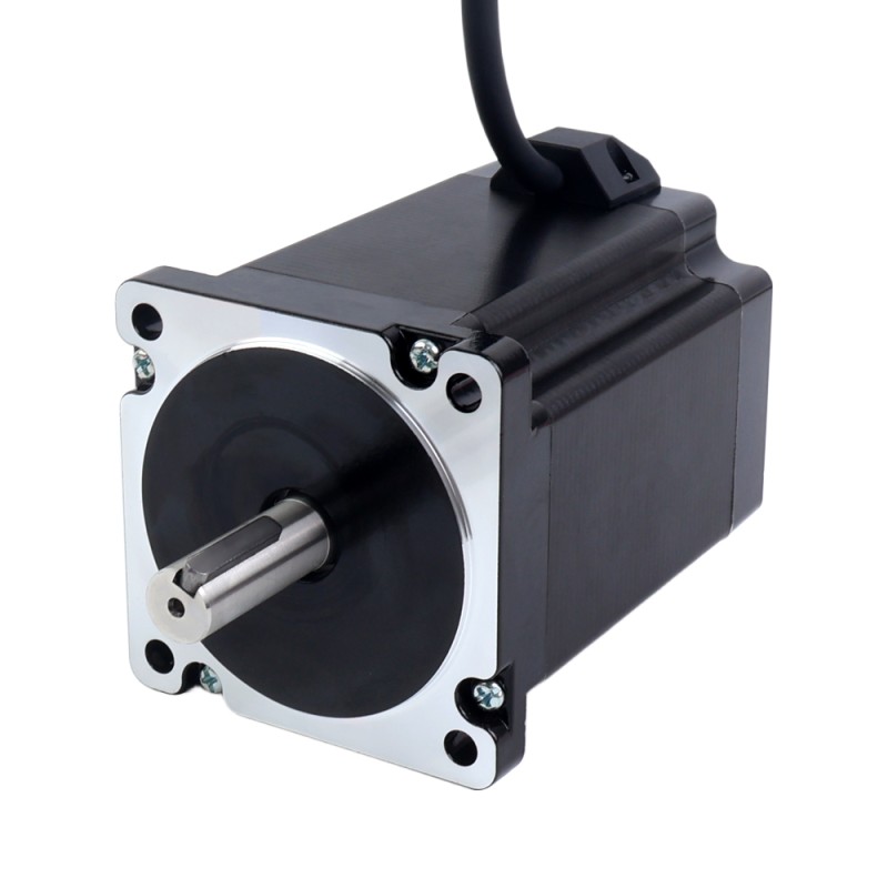 Keyway Dual Shaft Nema 34 CNC Stepper Motor 8.5Nm(1204oz.in) 5A 86x86x114mm - 34HS46-5004D1 | StepperOnline UK
