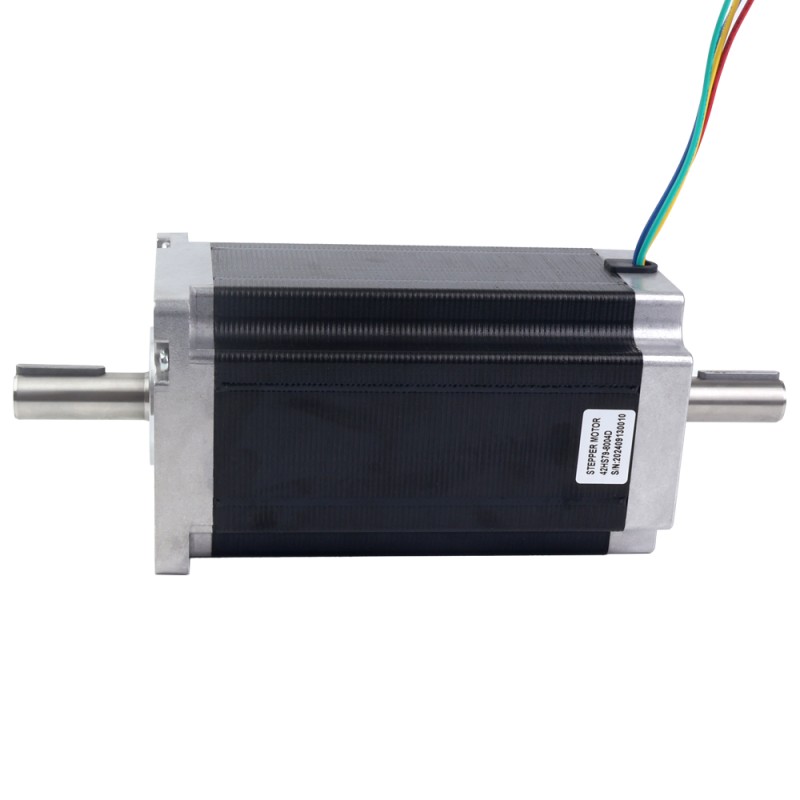 Dual Shaft Nema 42 CNC Stepper Motor 30Nm(4248oz.in) 8A 110x110x201mm 4 Wires - 42HS79-8004D | StepperOnline UK