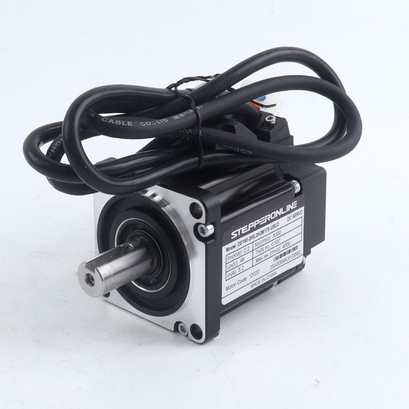 DSY Series 200W RS485 DC Servo Motor 24-70VDC 0.637Nm 3000rpm 17-Bit Incremental Encoder IP65 - DSY-RS200L2A2-M17S | StepperOnline UK