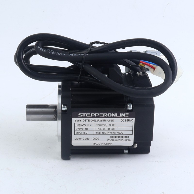 DSY Series 200W RS485 DC Servo Motor 24-70VDC 0.637Nm 3000rpm 17-Bit Incremental Encoder IP65 - DSY-RS200L2A2-M17S | StepperOnline UK