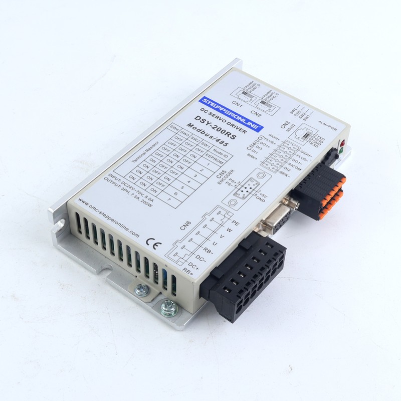 DSY Series 200W RS485 DC Servo Motor 24-70VDC 0.637Nm 3000rpm 17-Bit Incremental Encoder IP65 - DSY-RS200L2A2-M17S | StepperOnline UK