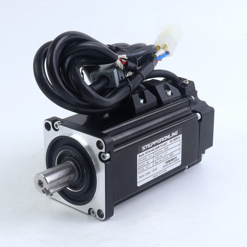 DSY Series 400W RS485 DC Servo Motor 24-70VDC 1.27Nm w/ Brake 3000rpm 17-Bit Incremental Encoder IP65 - DSY-RS400L2B2-M17S | StepperOnline UK