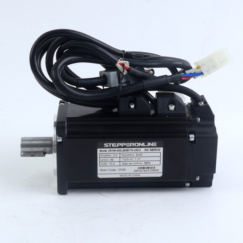 DSY Series 400W RS485 DC Servo Motor 24-70VDC 1.27Nm w/ Brake 3000rpm 17-Bit Incremental Encoder IP65 - DSY-RS400L2B2-M17S | StepperOnline UK